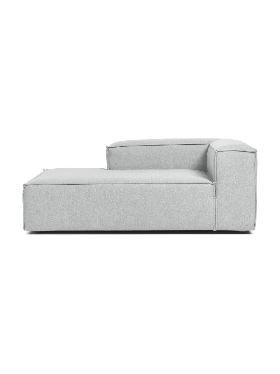 Ottomane-Eckmodul Lennon, Bezug: 100% Polyester Der strapa, Gestell: Massives Kiefernholz, FSC, Füße: Kunststoff, Webstoff Hellgrau, B 119 x T 180 cm, Eckteil links
