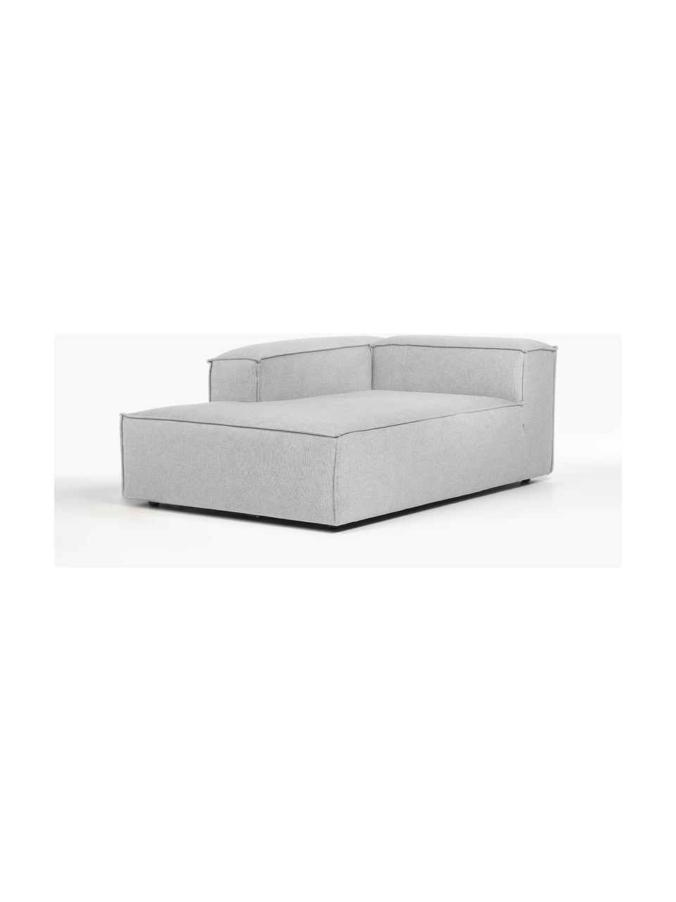 Chaise longue hoekmodule Lennon, Bekleding: 100% polyester De slijtva, Frame: massief grenenhout, multi, Poten: kunststof Dit product is , Geweven stof grijs, B 119 x D 180 cm, hoekdeel links