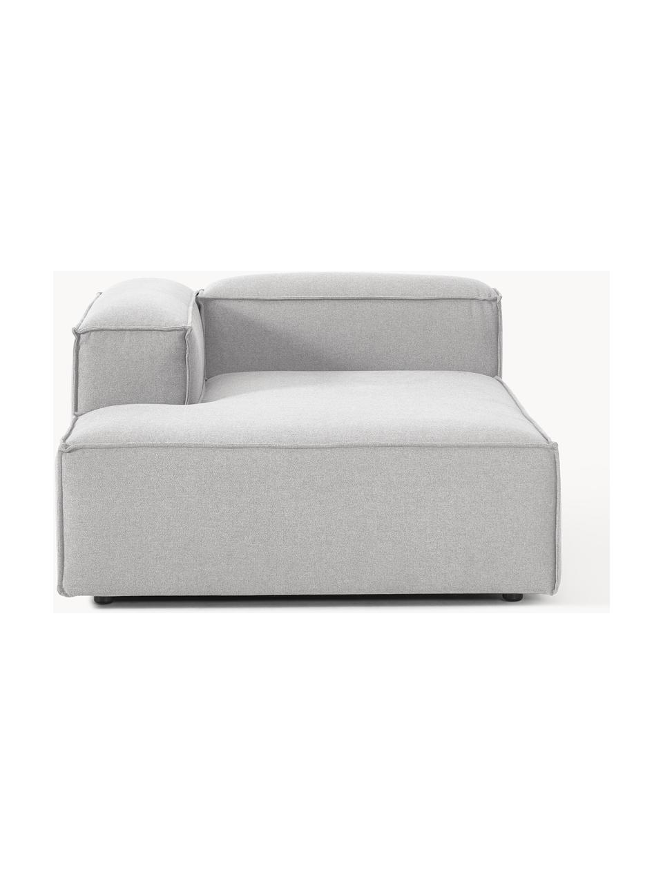 Chaise longue hoekmodule Lennon, Bekleding: 100% polyester De slijtva, Frame: massief grenenhout, multi, Poten: kunststof Dit product is , Geweven stof grijs, B 119 x D 180 cm, hoekdeel links