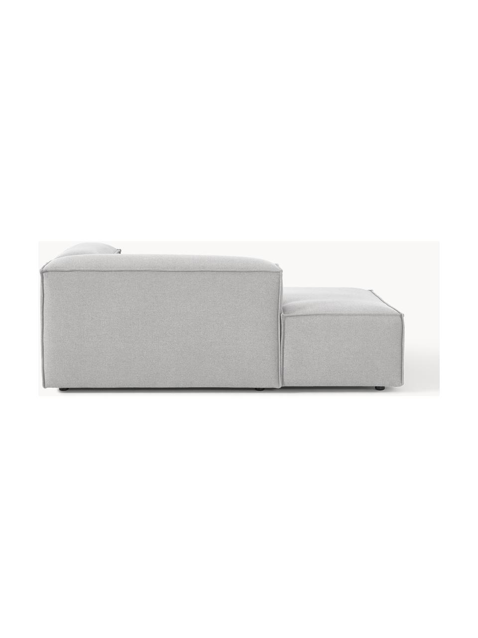 Chaise longue hoekmodule Lennon, Bekleding: 100% polyester De slijtva, Frame: massief grenenhout, multi, Poten: kunststof Dit product is , Geweven stof grijs, B 119 x D 180 cm, hoekdeel links