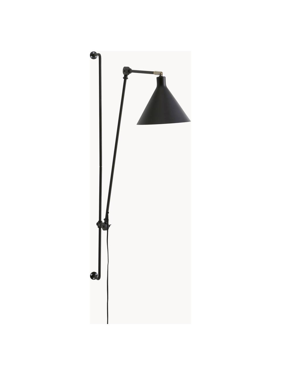 Nástenná lampa so zástrčkou Jordan, Čierna, Š 20 x V 118 cm