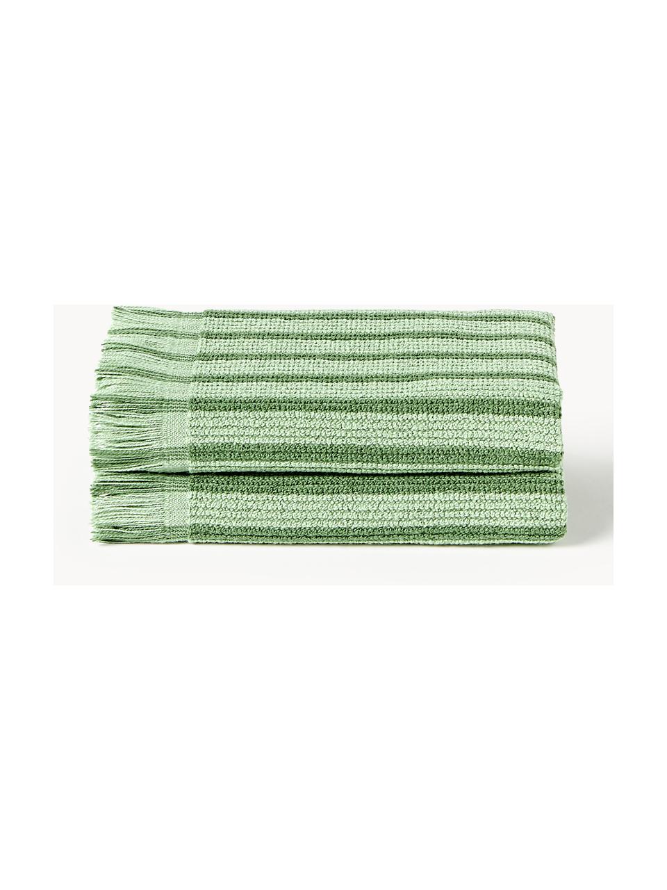 Handtuch Irma, in verschiedenen Grössen, Grün, Handtuch, B 50 x L 100 cm, 2 Stück
