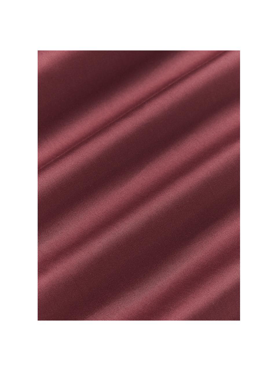 Posteľná plachta z bavlneného saténu Premium, Vínovočervená, Š 240 x D 280 cm