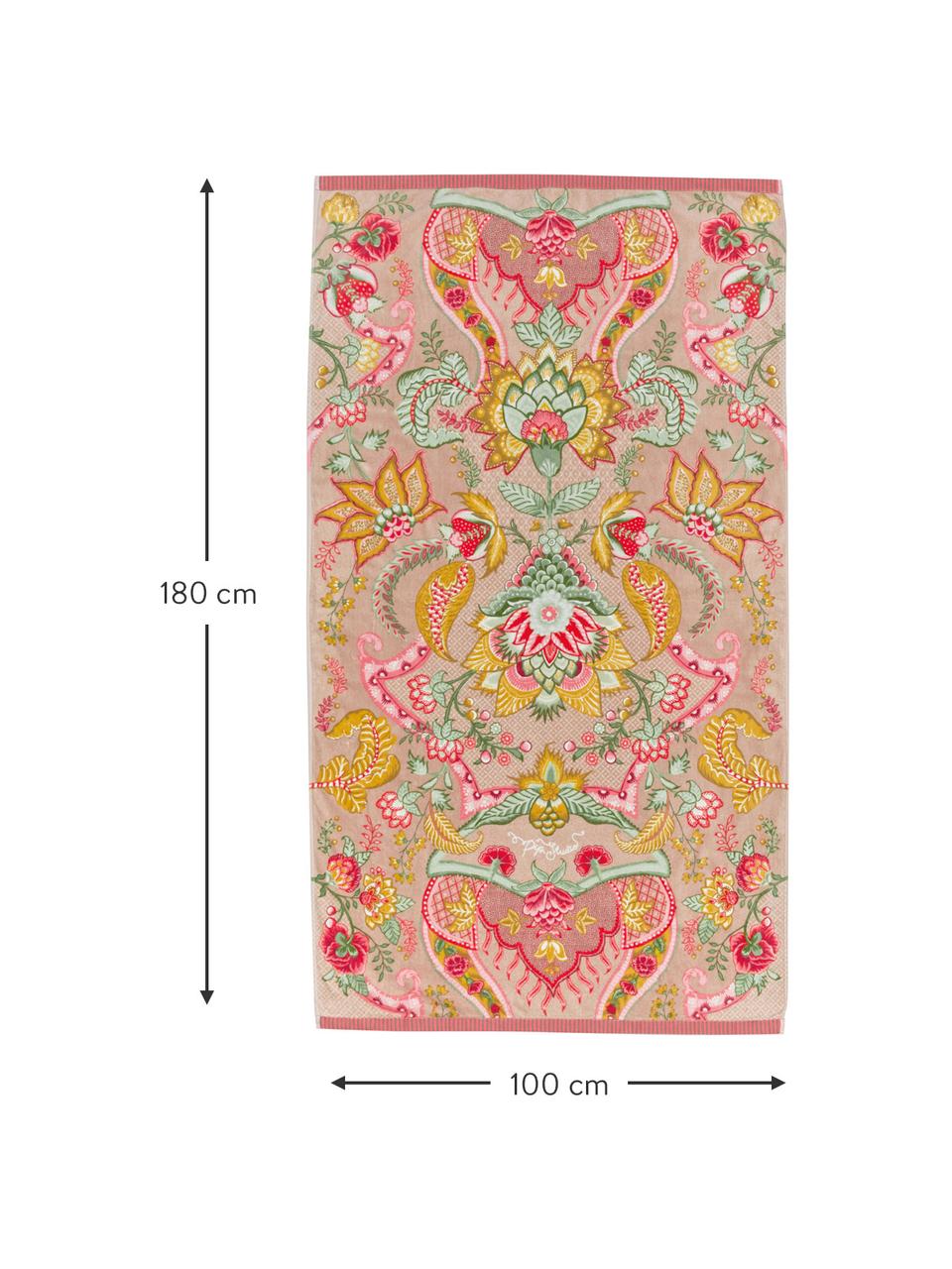 Fouta en coton bio à motif floral Kyoto Beach, 100 % coton bio
Grammage léger 400 g/m², Multicolore, larg. 100 x long. 180 cm