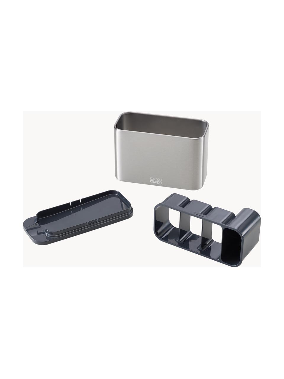 Abtropfbehälter Surface, Behälter: Edelstahl, gebürstet, Silberfarben, B 20 x H 14 cm
