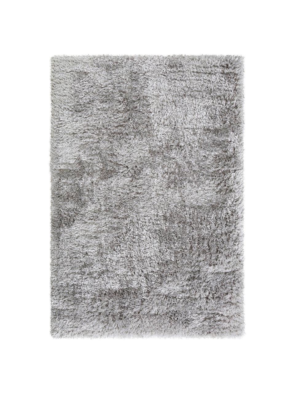 Tapis shaggy gris clair poils longs Lea, Gris