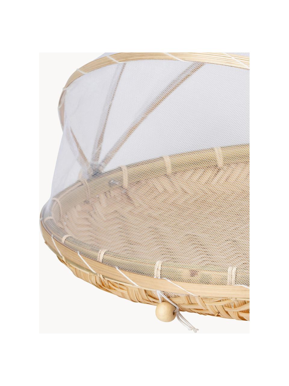 Plat de service avec protection anti-mouches Ancile, Bambou, Beige, Ø 45 x haut. 28 cm