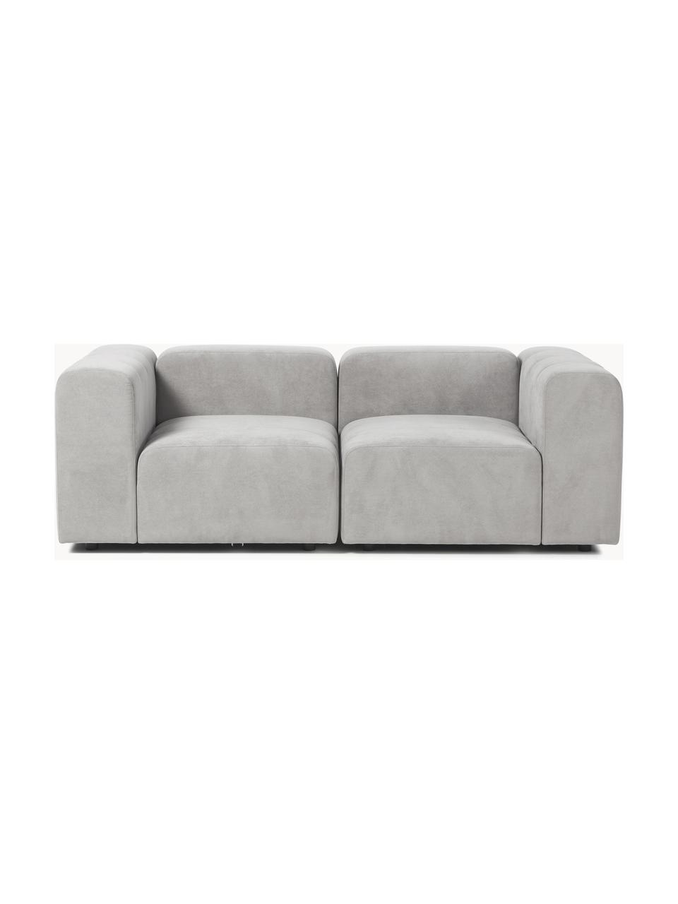 Canapé modulable 3 places Lena, Tissu gris clair, larg. 209 x prof. 106 cm