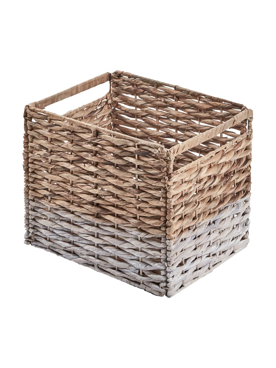 Panier de rangement Words, Brun, blanc, larg. 35 x long. 27 cm