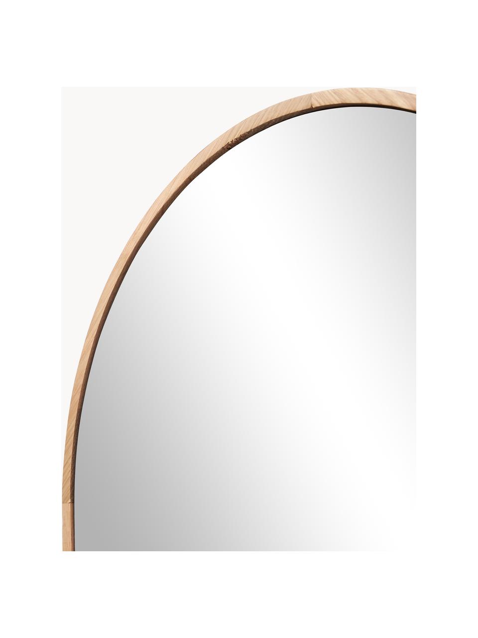 Espejo ovalado de pie con marco de roble Avery, Estructura: roble Espejo Este product, Madera de roble, An 40 x Al 140 cm