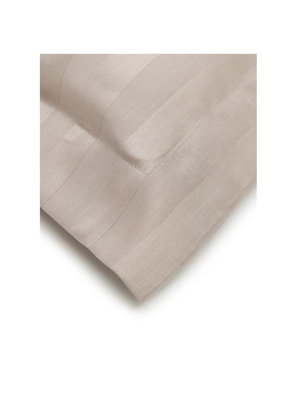 Satinstreifen-Bettwäsche Linea in Beige, Webart: Satin Fadendichte 200 TC,, Beige, 155 x 220 cm + 1 Kissen 80 x 80 cm