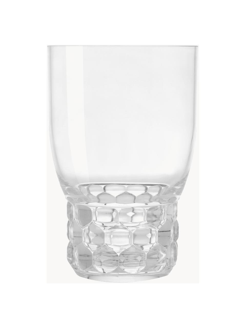 Bicchieri in plastica Jellies 4 pz, Plastica, Trasparente, Ø 9 x Alt. 13 cm, 460 ml