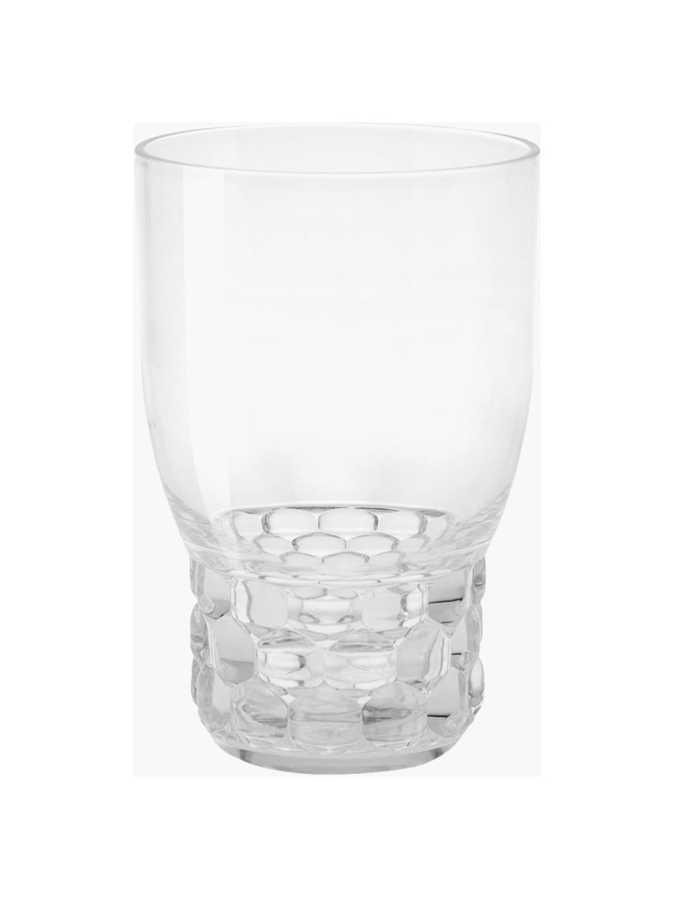 Szklanka Jellies, 4 szt., Tworzywo sztuczne, Transparentny, Ø 9 x W 13 cm, 460 ml