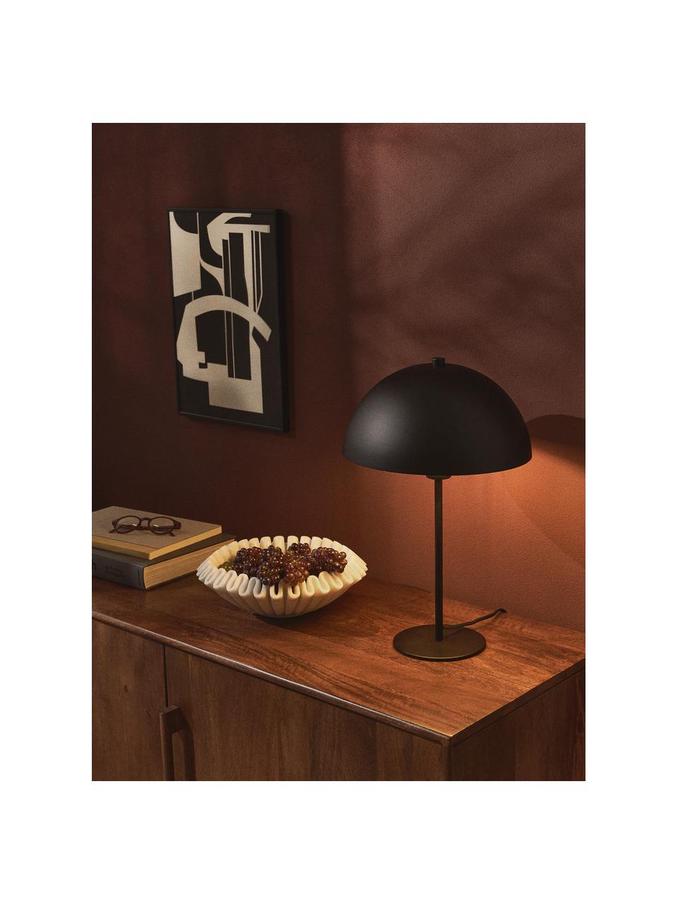 Lampa stołowa z metalu Matilda, Czarny, Ø 29 x W 45 cm