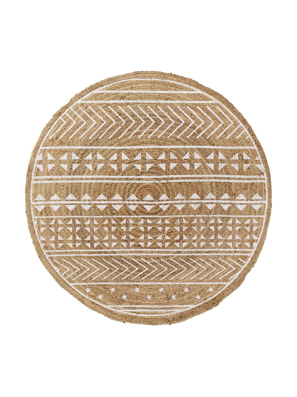 Okrągły dywan Cecile, Włókno naturalne, Beżowy, biały, Ø 100 cm (Rozmiar XS)