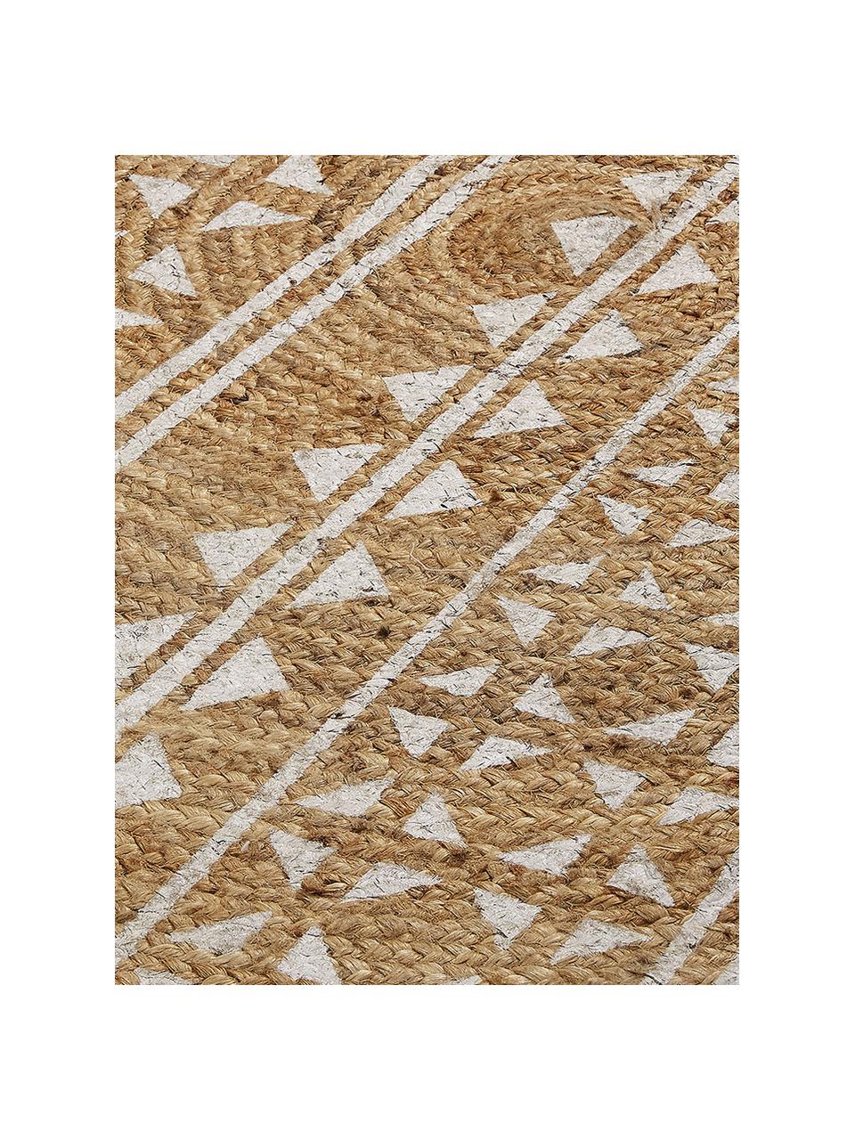 Okrągły dywan Cecile, Włókno naturalne, Beżowy, biały, Ø 100 cm (Rozmiar XS)