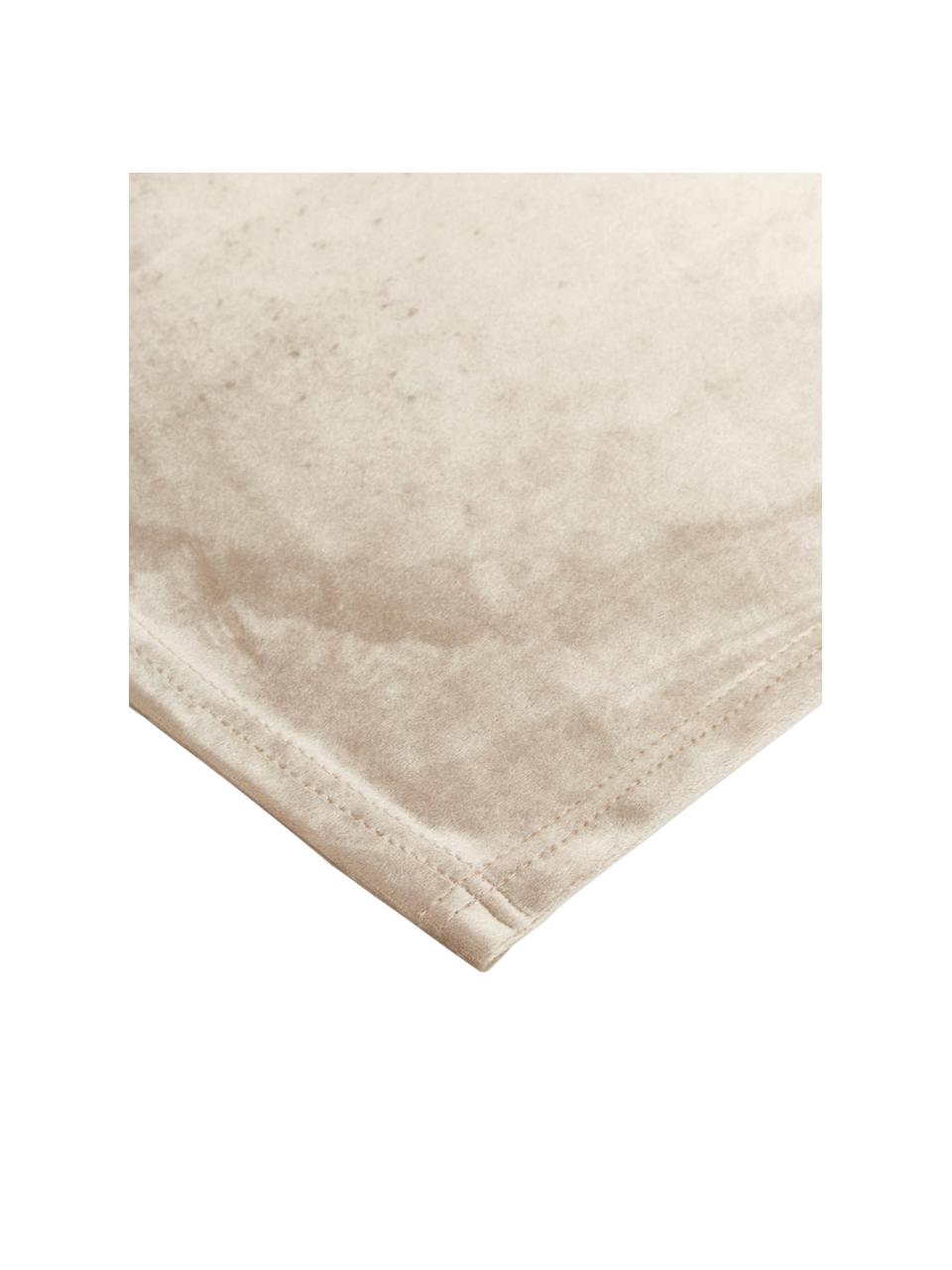 Fluwelen placemats Nicole in beige, 2 stuks, 100% polyester fluweel, Beige, B 35 x L 45 cm