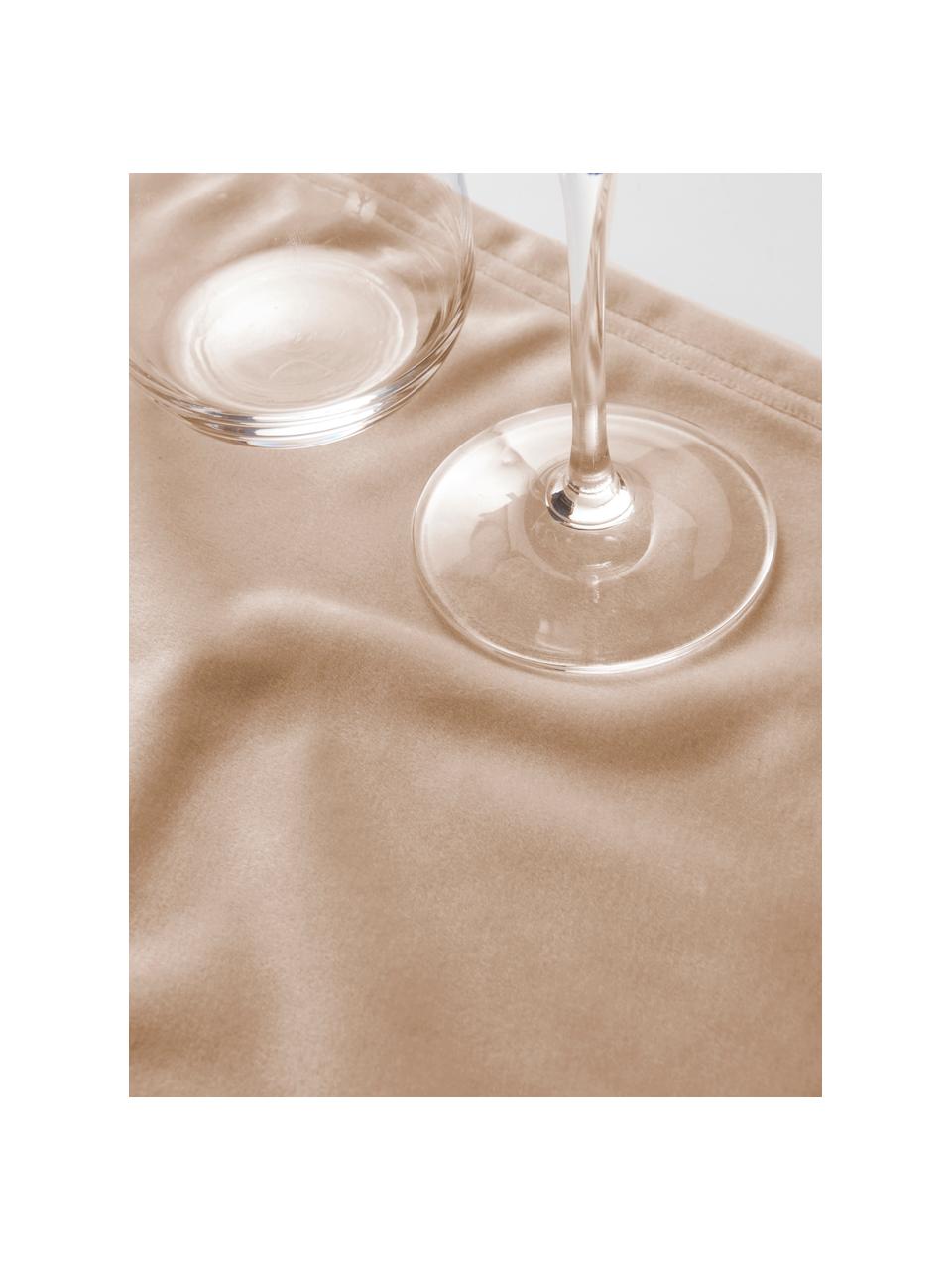 Zamatové stolové prestieranie Nicole, 2 ks, 100 % polyesterový zamat, Béžová, Š 35 x D 45 cm