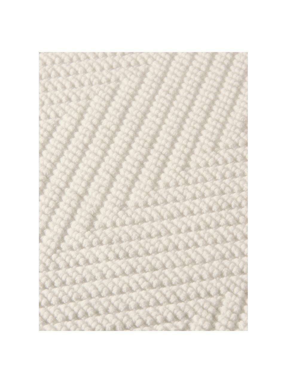 Tapis de bain coton avec motif chevrons Soft, Gris pierre