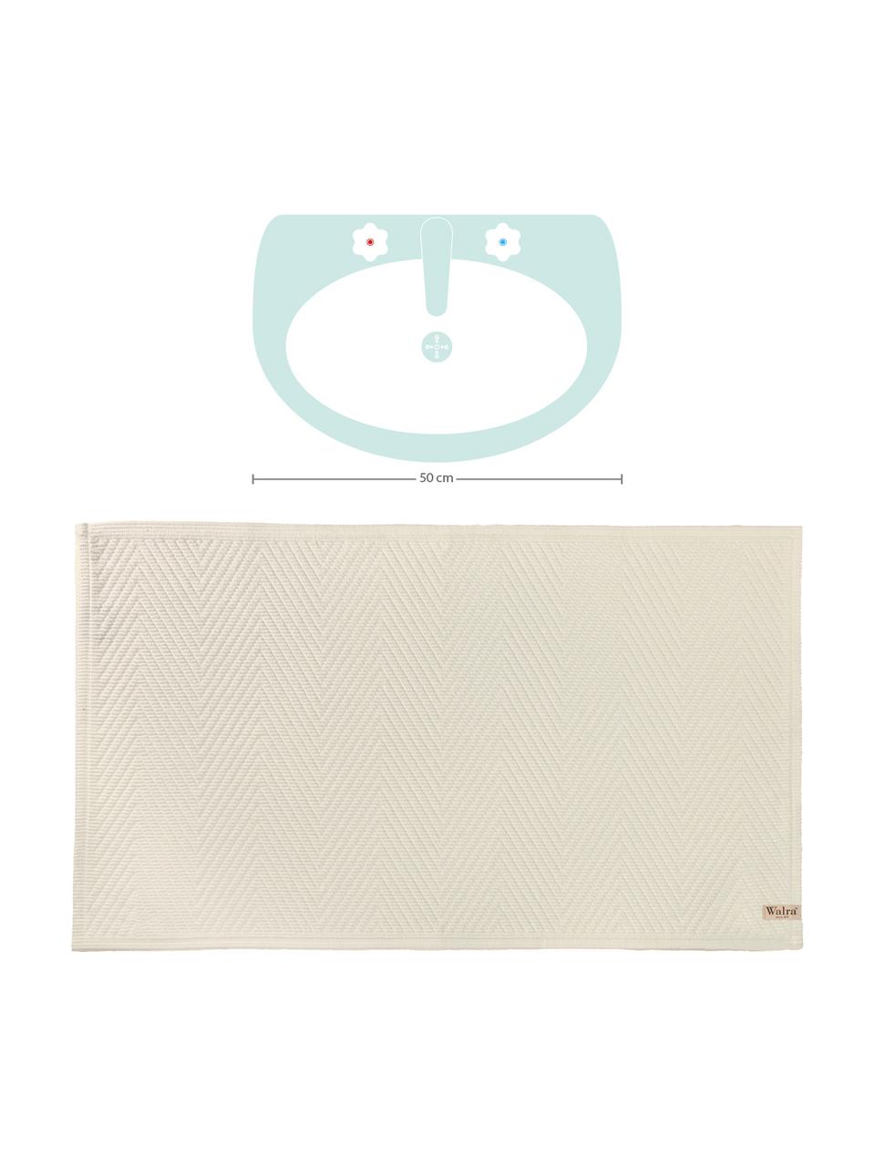 Tappeto bagno con motivo spina di pesce Soft Cotton, Cotone, Grigio pietra, Larg. 60 x Lung. 100 cm