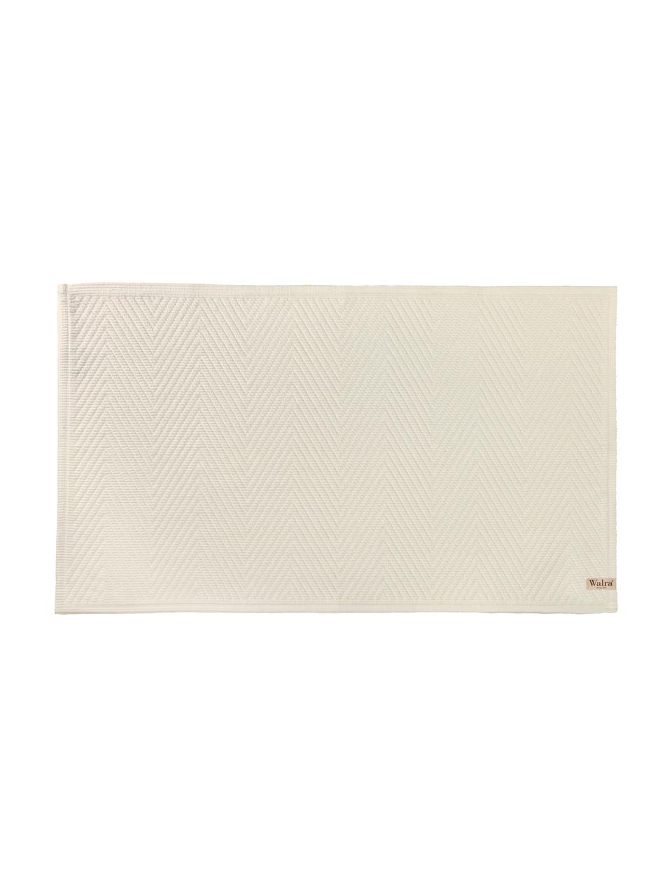 Tappeto bagno con motivo spina di pesce Soft Cotton, Cotone, Grigio pietra, Larg. 60 x Lung. 100 cm