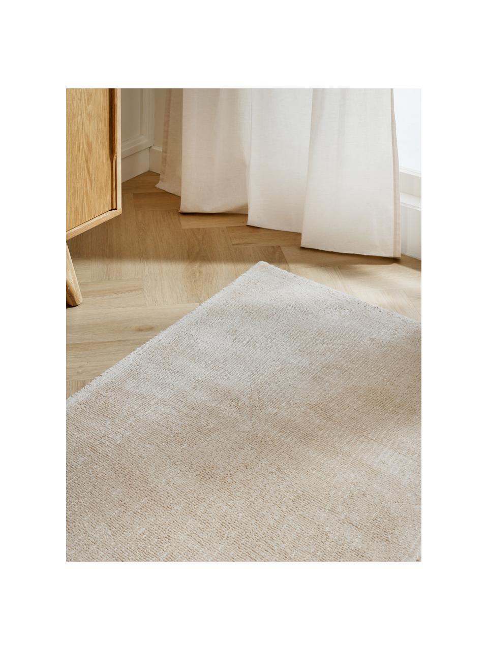 Handgewebter Kurzflor-Läufer Ainsley, 60 % Polyester, GRS-zertifiziert
40 % Wolle, Beige, B 80 x L 200 cm