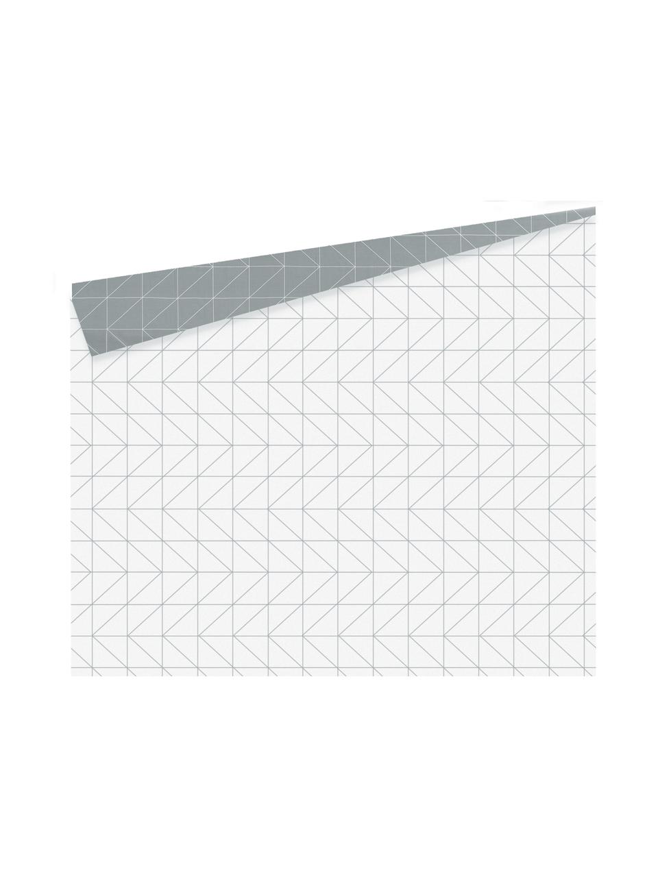 Baumwoll-Wendebettdeckenbezug Marla mit grafischem Muster, Webart: Renforcé Fadendichte 144 , Grau, Weiss, B 200 x L 210 cm