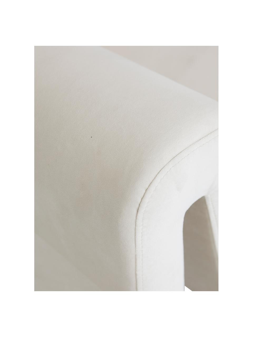 Fluwelen bank Mika (3-zits), Bekleding: 100% polyester, Frame: grenenhout, FSC-gecertifi, Fluweel beige, B 240 x D 88 cm