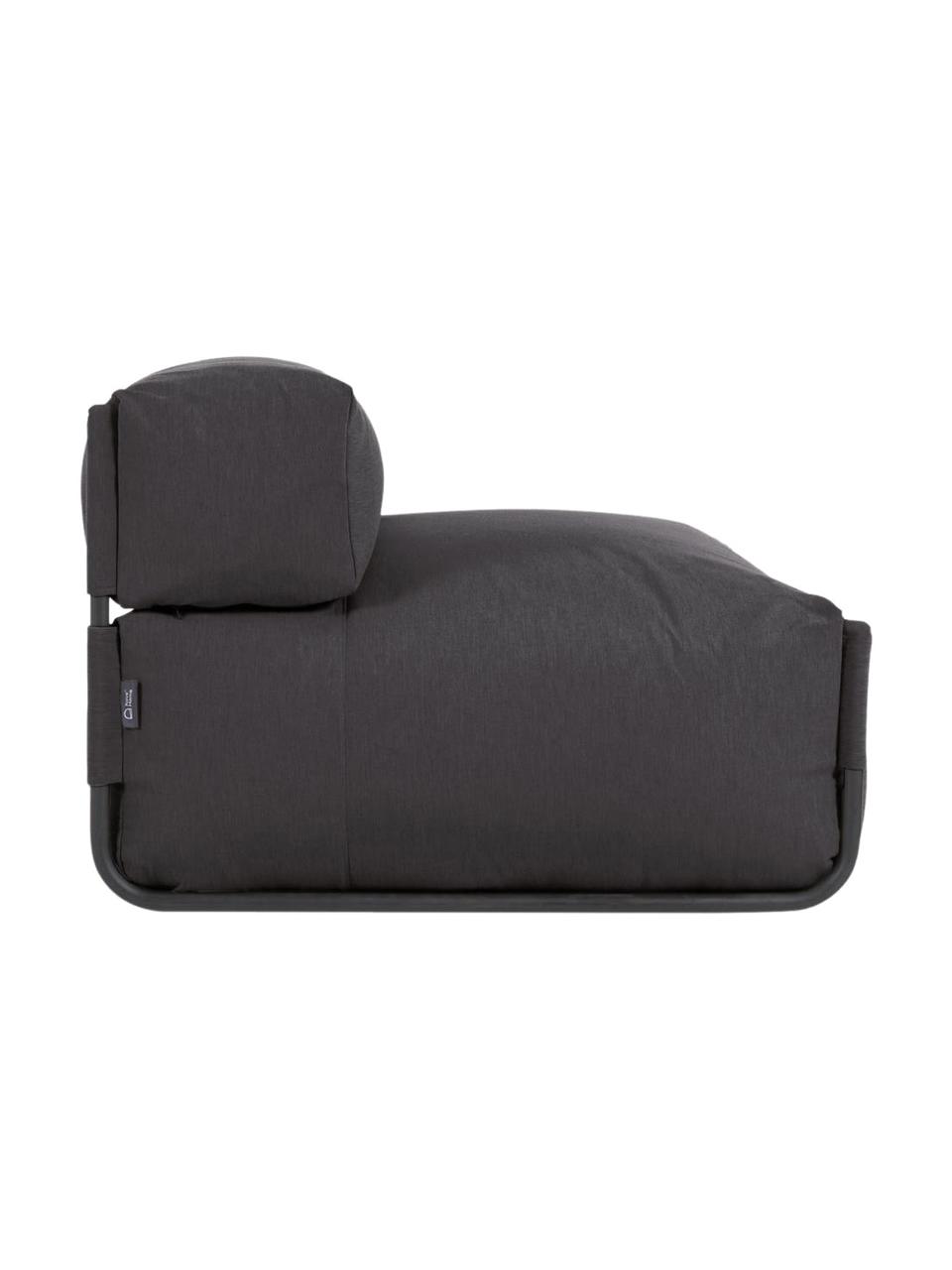 Fauteuil futon de jardin Square, Noir, larg. 101 x prof. 101 cm