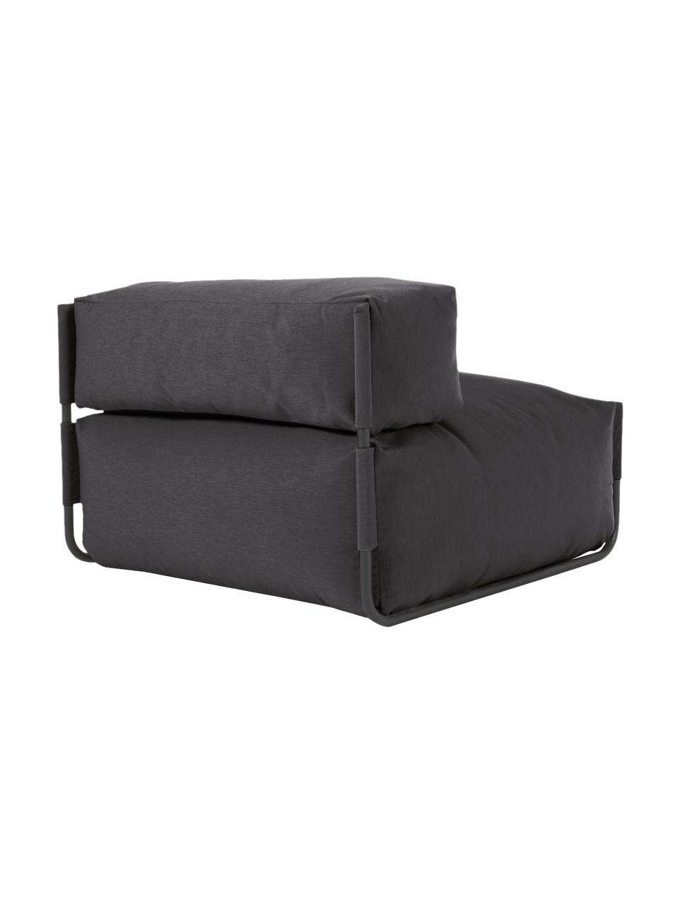 Fauteuil futon de jardin Square, Noir, larg. 101 x prof. 101 cm