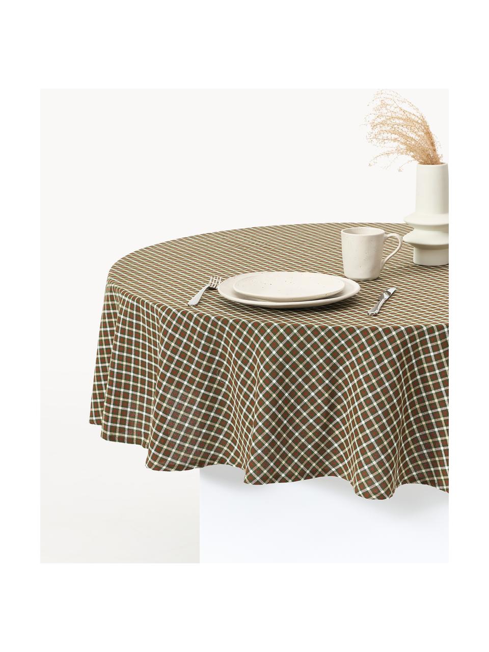 Nappe ronde en coton Ulla, 100 % coton

Le matériau est certifié STANDARD 100 OEKO-TEX®, 4854CIT, CITEVE, Vert foncé, 4-6 personnes (Ø 180 cm)