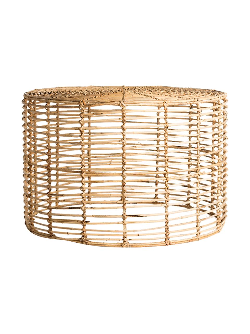 Stolik kawowy z rattanu Blinis, Rattan, Beżowy, Ø 58 x W 38 cm