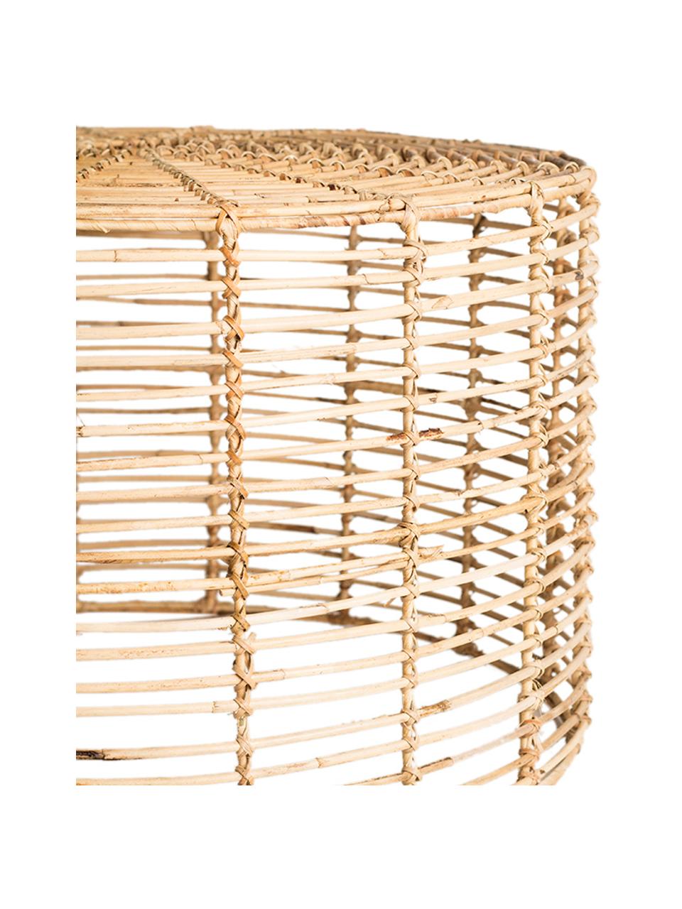 Stolik kawowy z rattanu Blinis, Rattan, Beżowy, Ø 58 x W 38 cm