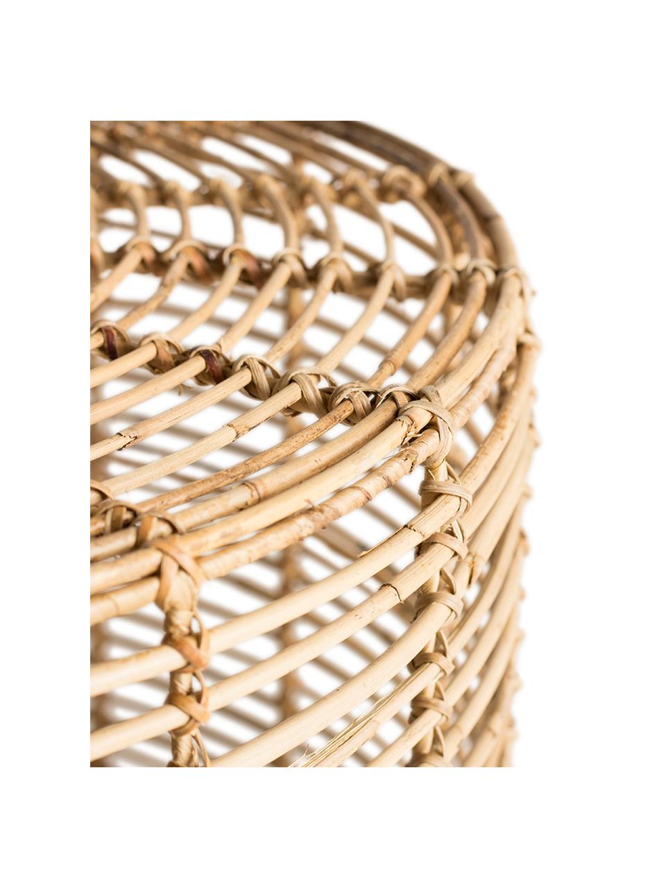 Tavolino da salotto in rattan Blinis, Rattan, Beige, Ø 58 x Alt. 38 cm