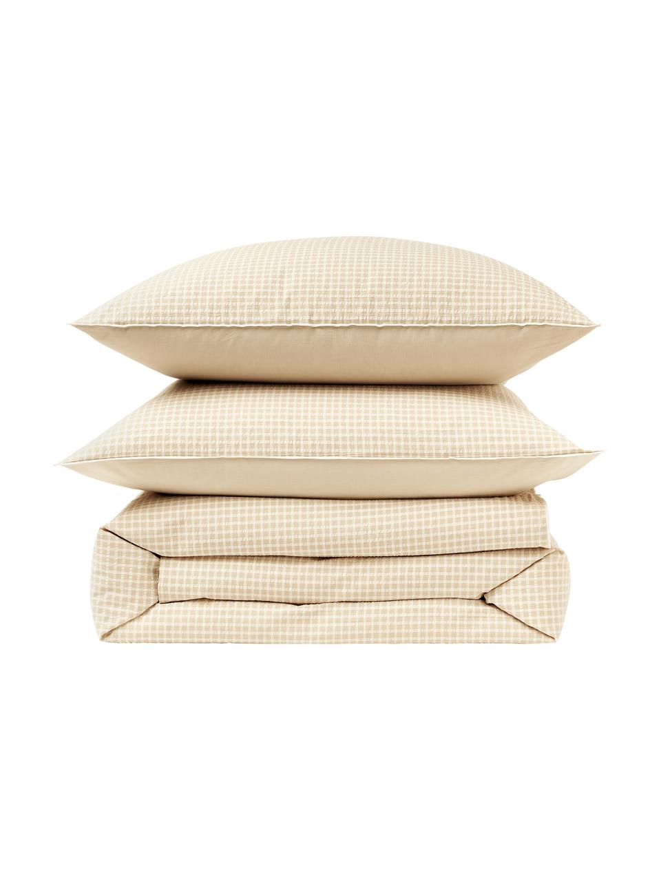Funda nórdica de sirsaca Davey, Beige, Cama 90 cm (155 x 220 cm)