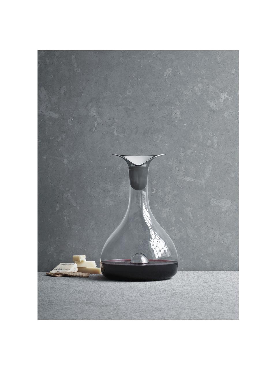 Kristall-Dekanter Wine, 1.3 L, Silberfarben, Transparent, 1.3 L