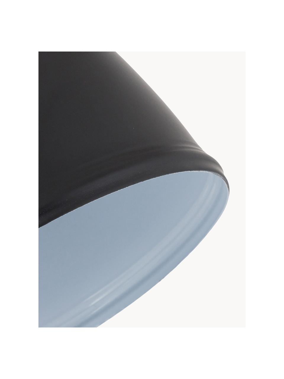 Verstelbare wandlamp Fjallbacka met stekker, Lampenkap: gecoat metaal, Zwart, D 20 x H 17 cm