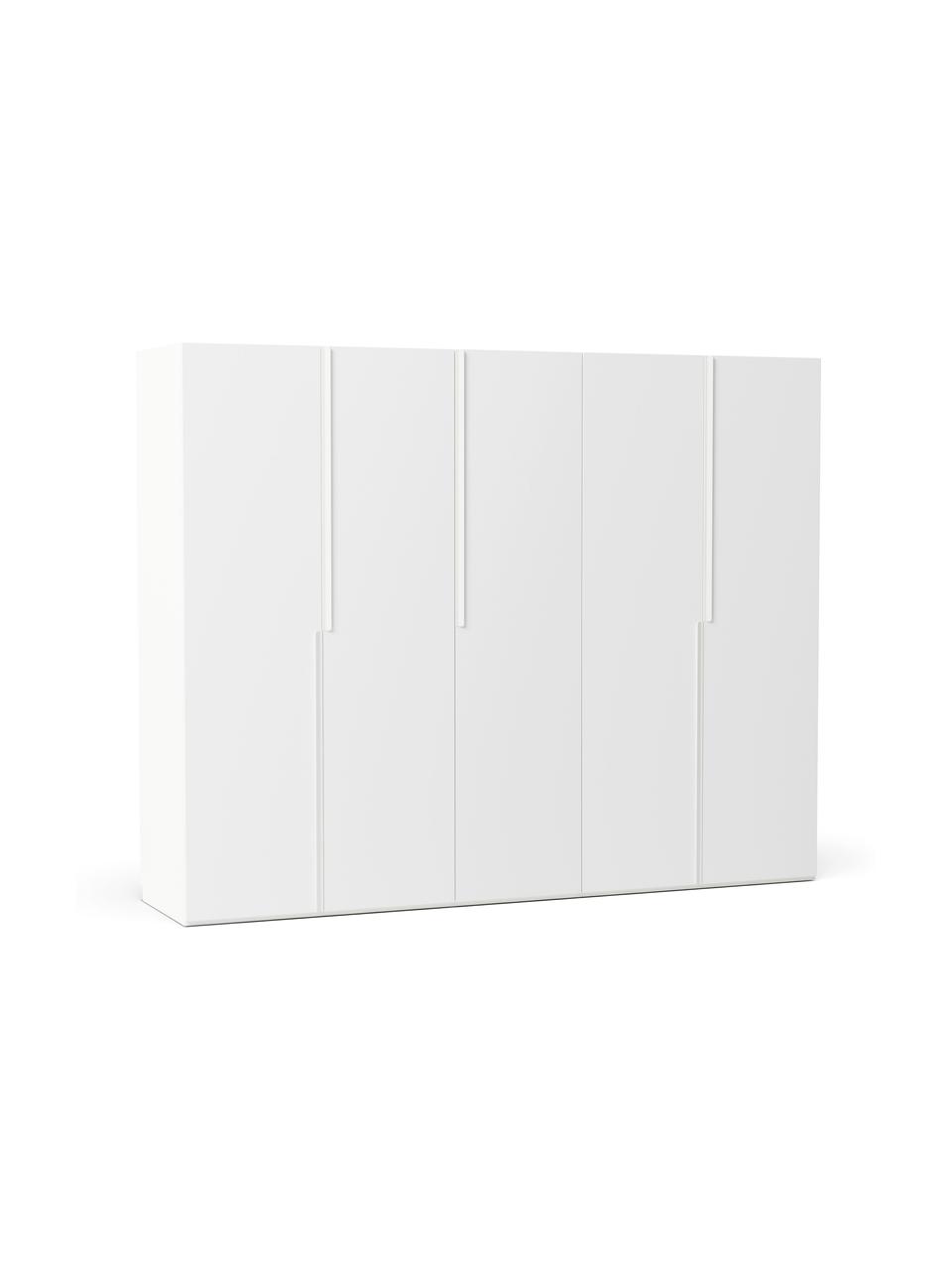 Modularer Drehtürenschrank Leon in Weiß, 250 cm Breite, mehrere Varianten, Korpus: Spanplatte, melaminbeschi, Weiß, Basic Interior, Höhe 200 cm