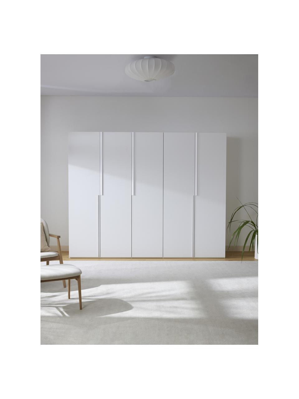 Modulaire draaideurkast Leon, 250 cm breed, diverse varianten, Wit, Klassiek interieur, B 250 x H 236 cm