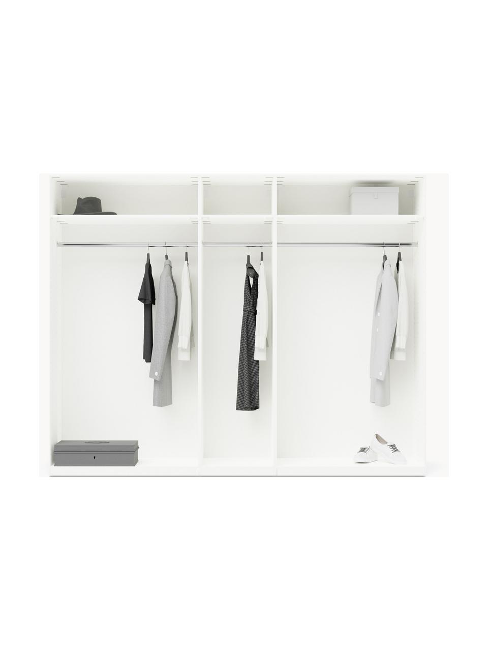 Modulární skříň s otočnými dveřmi Leon, šířka 250 cm, více variant, Bílá, Interiér Premium, Š 250 x V 236 cm