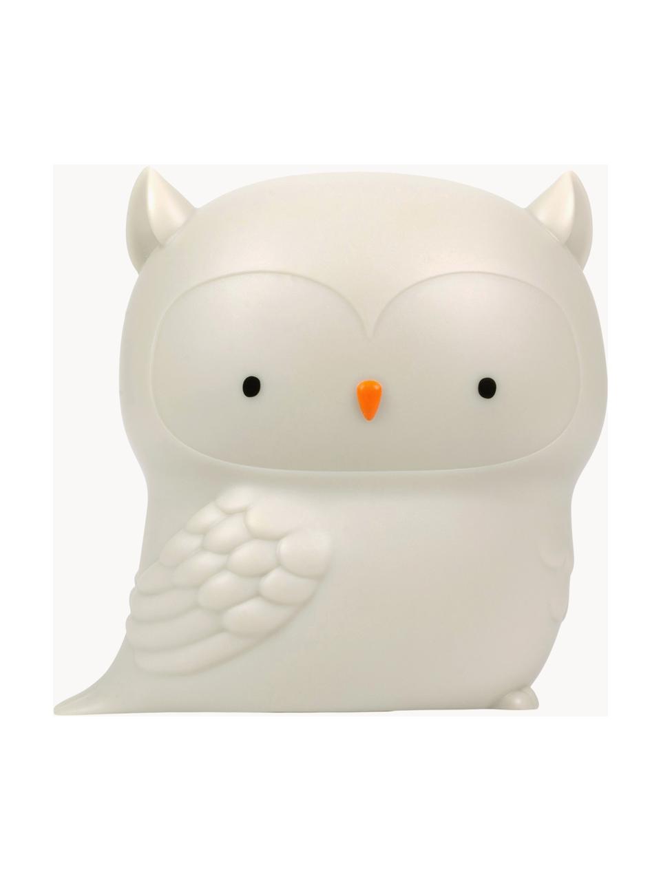 Lámpara infantil regulable con función de temporizador Owl, Plástico, Beige claro, An 12 x Al 12 cm