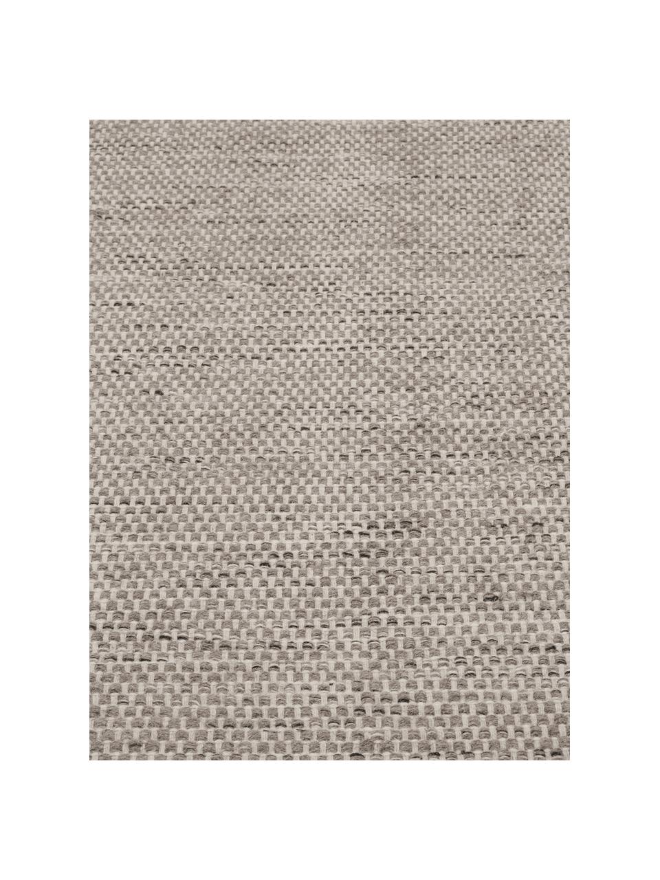 Handgewebter Wollteppich Asko in Grautönen, Flor: 90% Wolle, 10% Baumwolle, Hellgrau, Grau, B 170 x L 240 cm (Grösse M)