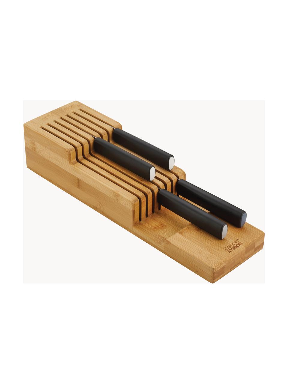 Organizér na nože z bambusu DrawerStore, Bambus, Béžová, Š 12 cm, V 8 cm