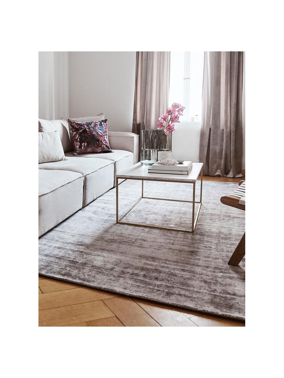 Handgewebter Viskoseteppich Jane, Flor: 100 % Viskose, Taupe, B 160 x L 230 cm (Größe M)