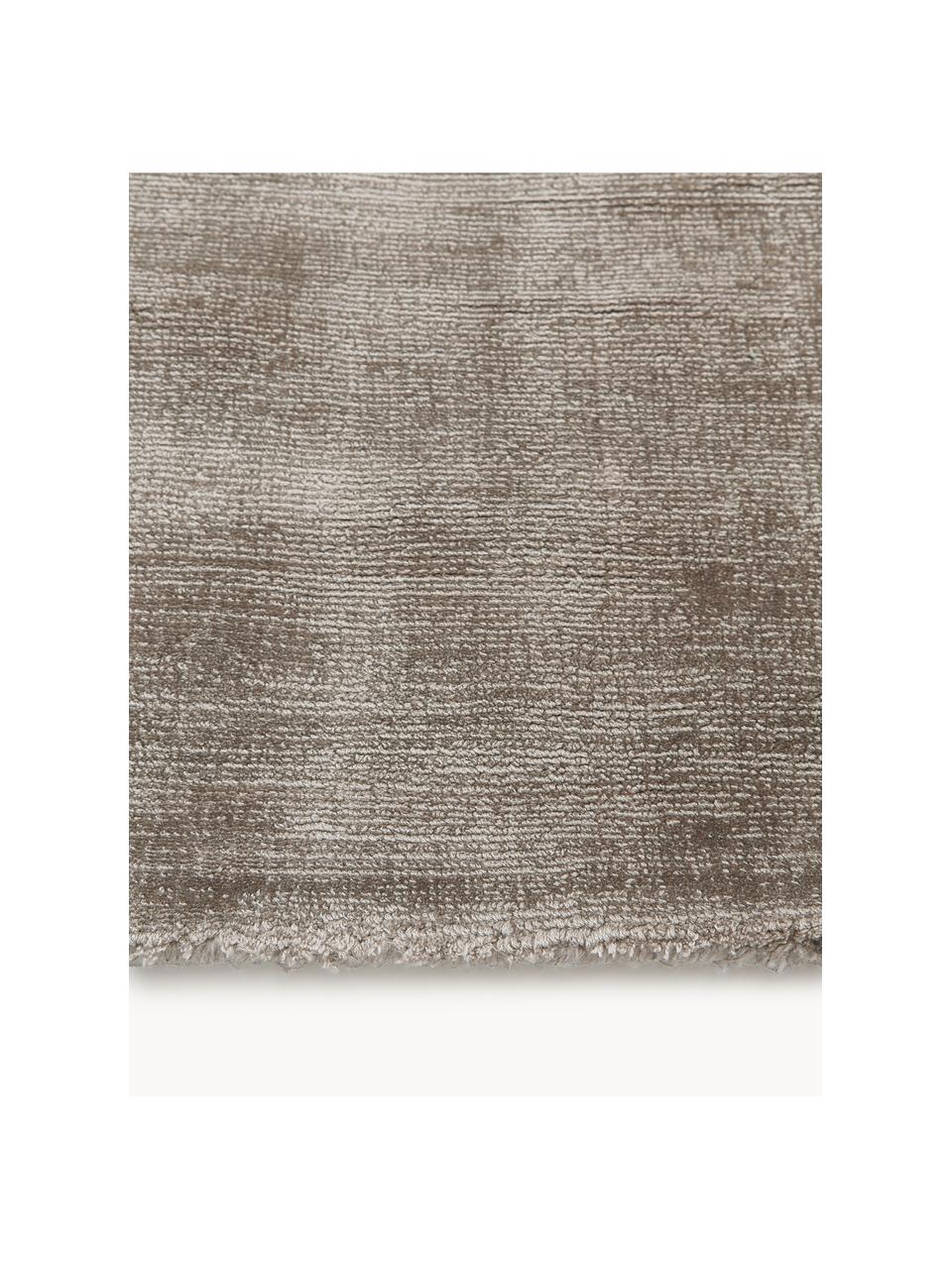 Handgewebter Viskoseteppich Jane, Flor: 100 % Viskose, Taupe, B 200 x L 300 cm (Größe L)