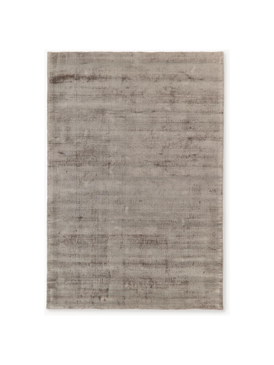 Handgewebter Viskoseteppich Jane, Flor: 100 % Viskose, Taupe, B 200 x L 300 cm (Grösse L)