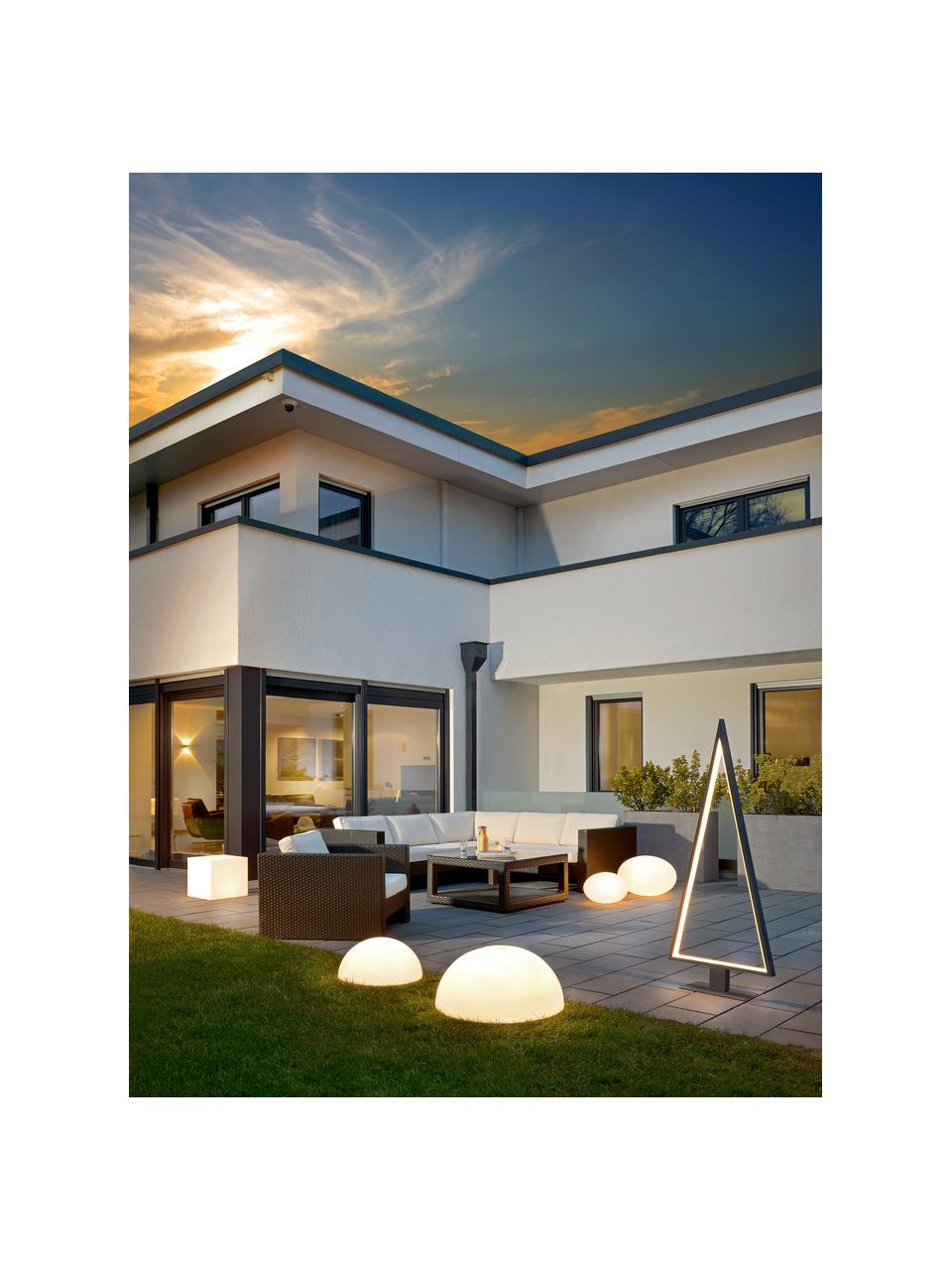 Outdoor vloerlamp Apollo met stekker, Kunststof, Wit, Ø 40 x H 30 cm