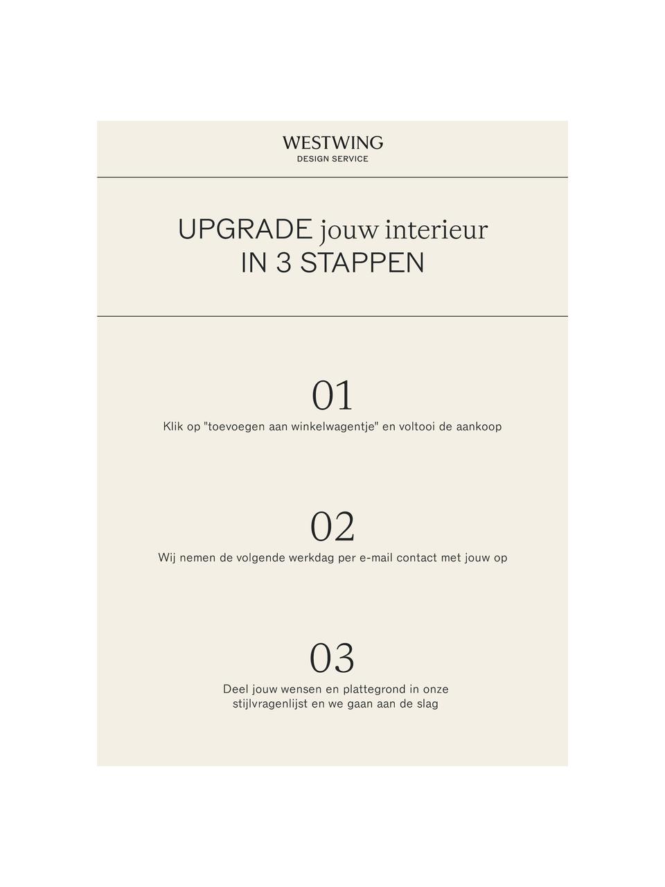 Basis advies voor jouw woonruimte, Digitale voucher.
Na ontvangst van alle bestelling nemen wij onmiddellijk contact met alle op om een afspraak te maken voor een telefonisch consult met jouw persoonlijke interieurexpert., Basis advies voor jouw woonruimte, Woonruimte(n)