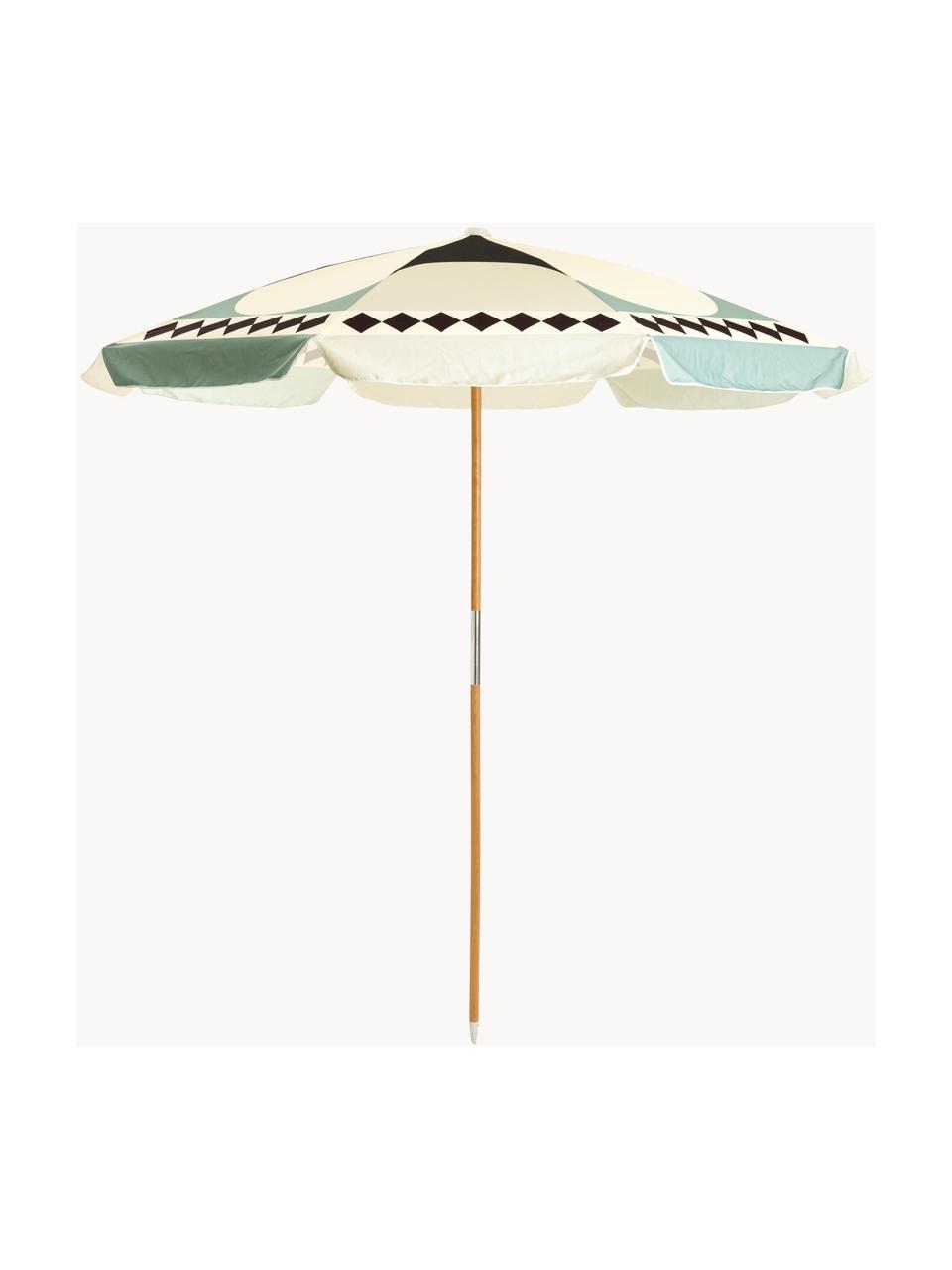 Ronde parasol Amalfi, Ø 230 cm, Bekleding: 50% polyester, 50% katoen, Meerkleurig, Ø 230 x H 220 cm