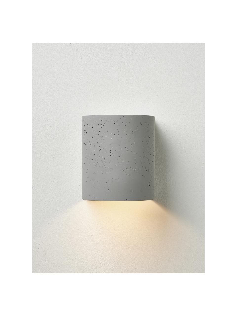 LED-Außenwandleuchte Kyra aus Beton, Beton, Grau, B 13 x H 15 cm